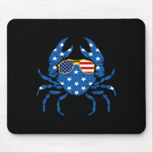 Lustiger 4. Juli-Hummer-Fischer Amerikanische Flag Mousepad
