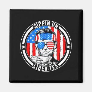 Lustiger 4. Juli, nippe an Liber-Tee Freiheit USA Magnet