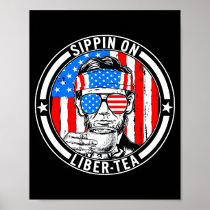 Lustiger 4. Juli, nippe an Liber-Tee Freiheit USA Poster