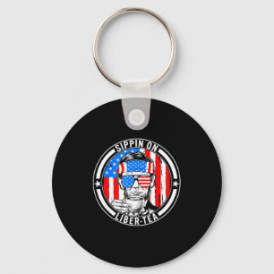 Lustiger 4. Juli, schlürfe liber-tea liberty usaF Schlüsselanhänger