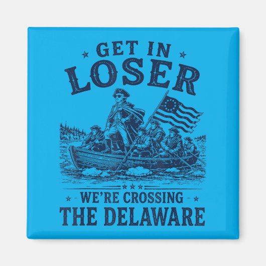 Lustiger 4. Juli Überquerung der Delaware-Patrioti Magnet (Vorne)