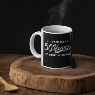 Lustiger 50. Geburtstag Retro-Typografie Kaffeetasse