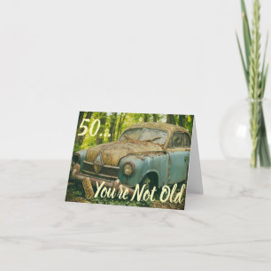 Lustiger 50. Geburtstag Vintage schmutziger alter Einladung
