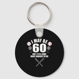 Lustiger 60. Geburtstag Baseball Fan 60 Jahre Gebu Schlüsselanhänger