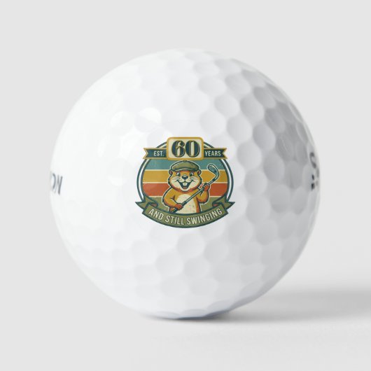 Lustiger 60. Geburtstag Golfball (Vorderseite)