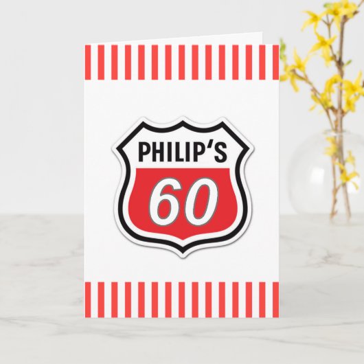 lustiger 60. Geburtstag Karte (Gelbe Blume)