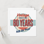 Lustiger 60. Geburtstag Old Fashioned Karte (Vorderseite/Rückseite Beispiel)