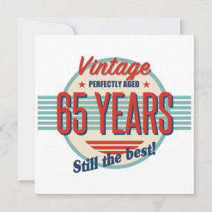 Lustiger 65. Geburtstag Old Fashioned Karte
