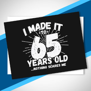 Lustiger 65. Geburtstags-Spruch Sarkastisch 65 Jah Postkarte