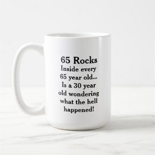 Lustiger „65 Rocks“-Geburtstag Kaffeetasse
