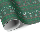 Lustiger 67 hässlicher Weihnachtspullover-Party 6  Geschenkpapier (Rolleneckpunkt)