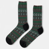Lustiger 67 hässlicher Weihnachtspullover-Party 6  Socken (Linkes Detail)