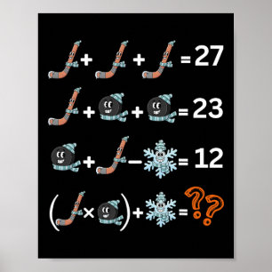 Lustiger 67 Hockey-Drip-Meme-Nummer-Mathe-Lehrer Poster