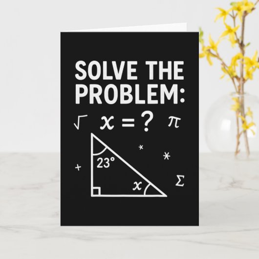 Lustiger 67 Mathe-Meme Löse das Problem Lehrer für Karte (Gelbe Blume)