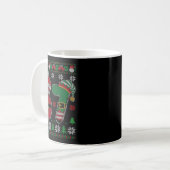 Lustiger 67 Meme 6 7 hässlicher Pullover für Weihn Kaffeetasse (Vorderseite Links)