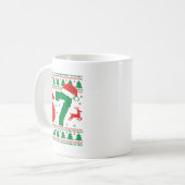 Lustiger 67 Meme 6 7 hässlicher Pullover Weihnacht Kaffeetasse (Vorderseite Links)