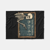 Lustiger 67 Meme Brainrot Witz Halloween Skelett M Fleecedecke (Vorderseite (Horizontal))
