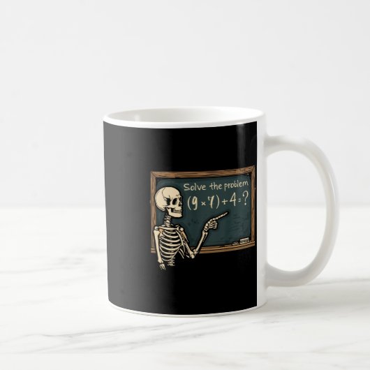 Lustiger 67 Meme Brainrot Witz Halloween Skelett M Kaffeetasse (Rechts)