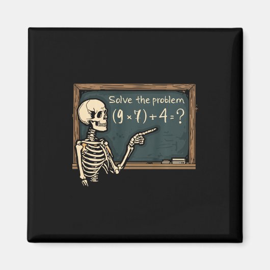 Lustiger 67 Meme Brainrot Witz Halloween Skelett M Magnet (Vorne)