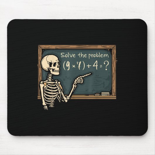 Lustiger 67 Meme Brainrot Witz Halloween Skelett M Mousepad (Vorne)