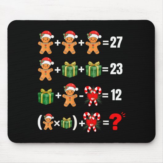 Lustiger 67 Meme Candy Merry Santa Mathelehrer Chr Mousepad (Vorne)