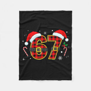 Lustiger 67 Meme Chrismtas Xmas Pyjama Männer Frau Fleecedecke