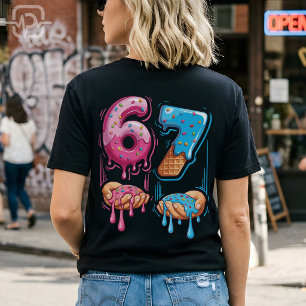 Lustiger 67 Meme Donut Eiscreme Gen Alpha Slang T-Shirt