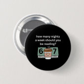 Lustiger 67 Meme Englischlehrer Buchliebhaber H Button (Vorne & Hinten)