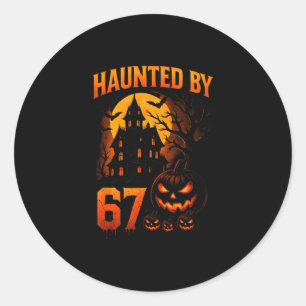 Lustiger 67 Meme Halloween Gruseliger Spukiger Sec Runder Aufkleber