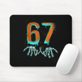 Lustiger 67 Meme Halloween-Skelett  Mousepad (Mit Mouse)