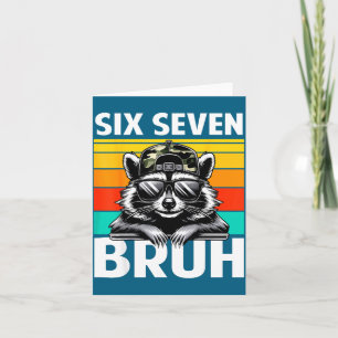 Lustiger 67 Meme Jungen Kinder Tarnkappe Six Seven Karte