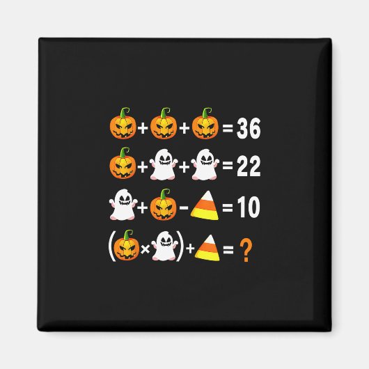 Lustiger 67 Meme-Kürbis-Geist-Mathe-Lehrer-Hallowe Magnet (Vorne)