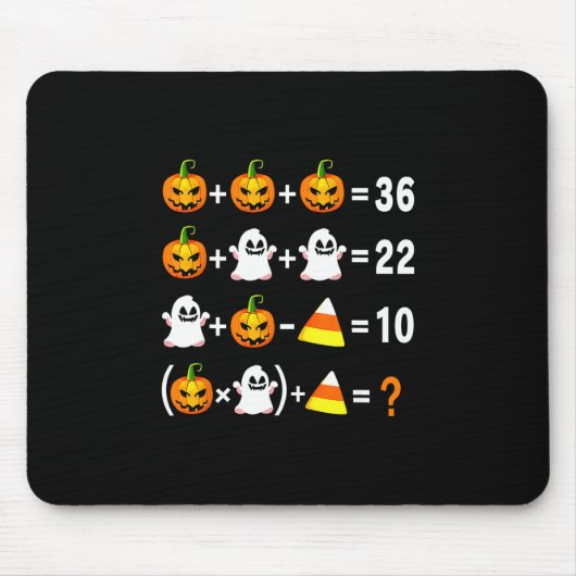 Lustiger 67 Meme-Kürbis-Geist-Mathe-Lehrer-Hallowe Mousepad (Vorne)