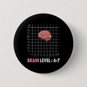 Lustiger 67 Meme Mathe Sechs Sieben Lehrer Brainro Button