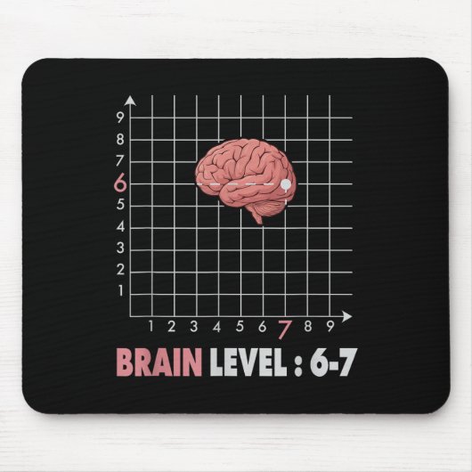 Lustiger 67 Meme Mathe Sechs Sieben Lehrer Brainro Mousepad (Vorne)