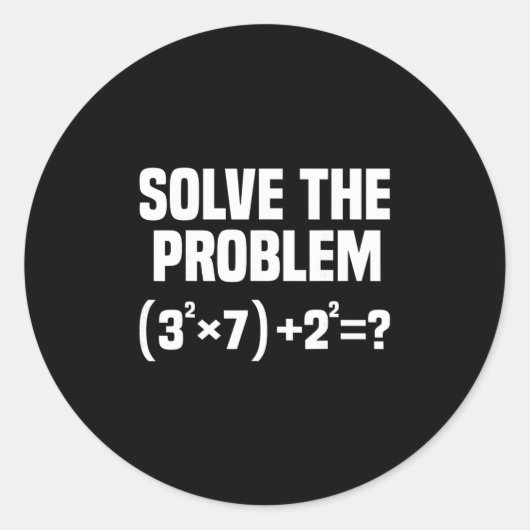 Lustiger 67 Meme Mathe Sechs Sieben Lehrer Brainro Runder Aufkleber (Vorderseite)