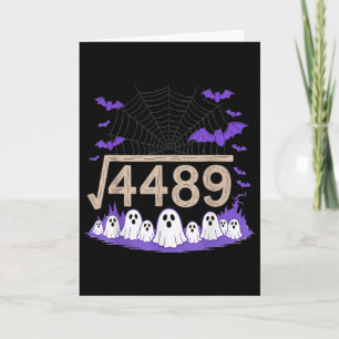 Lustiger 67 Meme Mathelehrer 6 7 Halloween Quadrat Karte