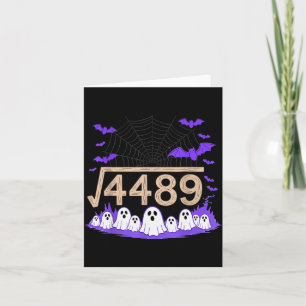 Lustiger 67 Meme Mathelehrer 6 7 Halloween Quadrat Karte