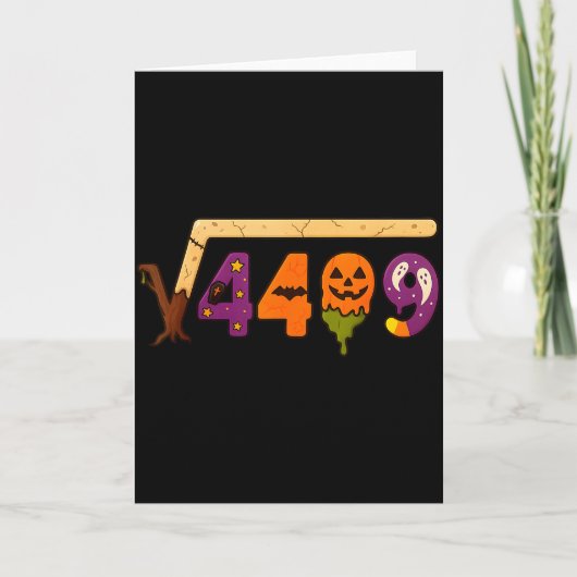 Lustiger 67 Meme Mathelehrer 6 7 Halloween Quadrat Karte (Vorderseite)