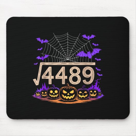 Lustiger 67 Meme Mathelehrer 6 7 Halloween Quadrat Mousepad (Vorne)