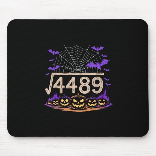 Lustiger 67 Meme Mathelehrer 6 7 Halloween Quadrat Mousepad (Vorne)