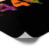 Lustiger 67 Meme Mathelehrer 6 7 Halloween Quadrat Poster (Ecke)