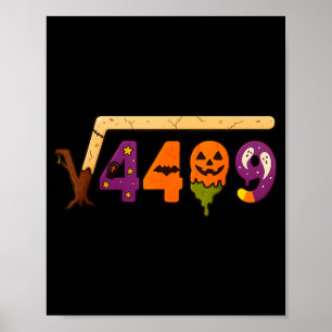 Lustiger 67 Meme Mathelehrer 6 7 Halloween Quadrat Poster