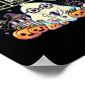 Lustiger 67 Meme Mathelehrer 6 7 Halloween Quadrat Poster (Ecke)