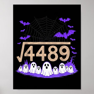 Lustiger 67 Meme Mathelehrer 6 7 Halloween Quadrat Poster