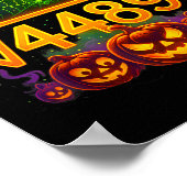 Lustiger 67 Meme Mathelehrer 6 7 Halloween Quadrat Poster (Ecke)