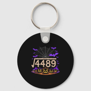 Lustiger 67 Meme Mathelehrer 6 7 Halloween Quadrat Schlüsselanhänger