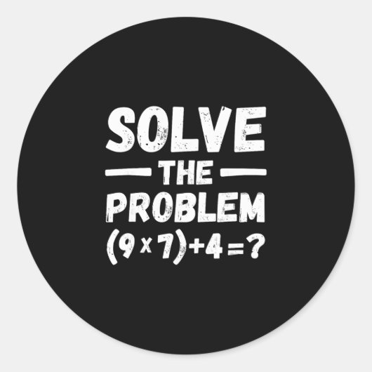 Lustiger 67 Meme Pemdas Elementary Mathematik Lehr Runder Aufkleber (Vorderseite)