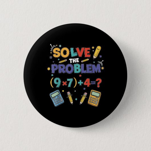 Lustiger 67 Meme Pemdas Grundschul-Mathe-Lehrer-Ge Button (Vorderseite)