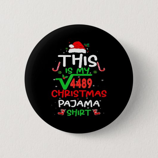 Lustiger 67 Meme Quadratwurzel 4489 Slang Matheleh Button (Vorderseite)
